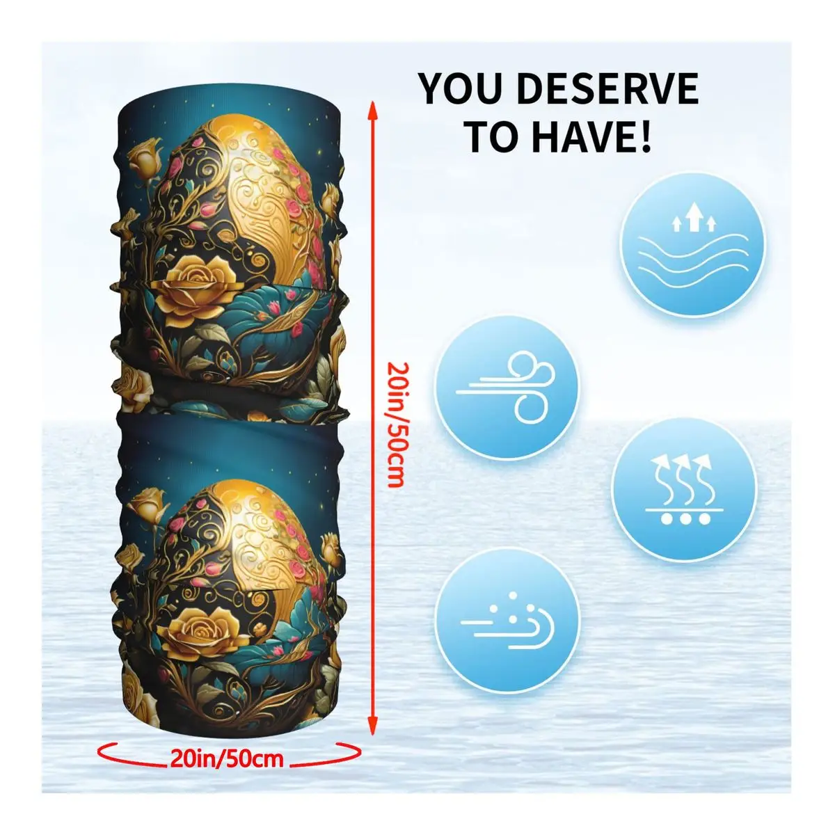 Easter Egg Scarf Neckerchief Neck Face Mask Polyester