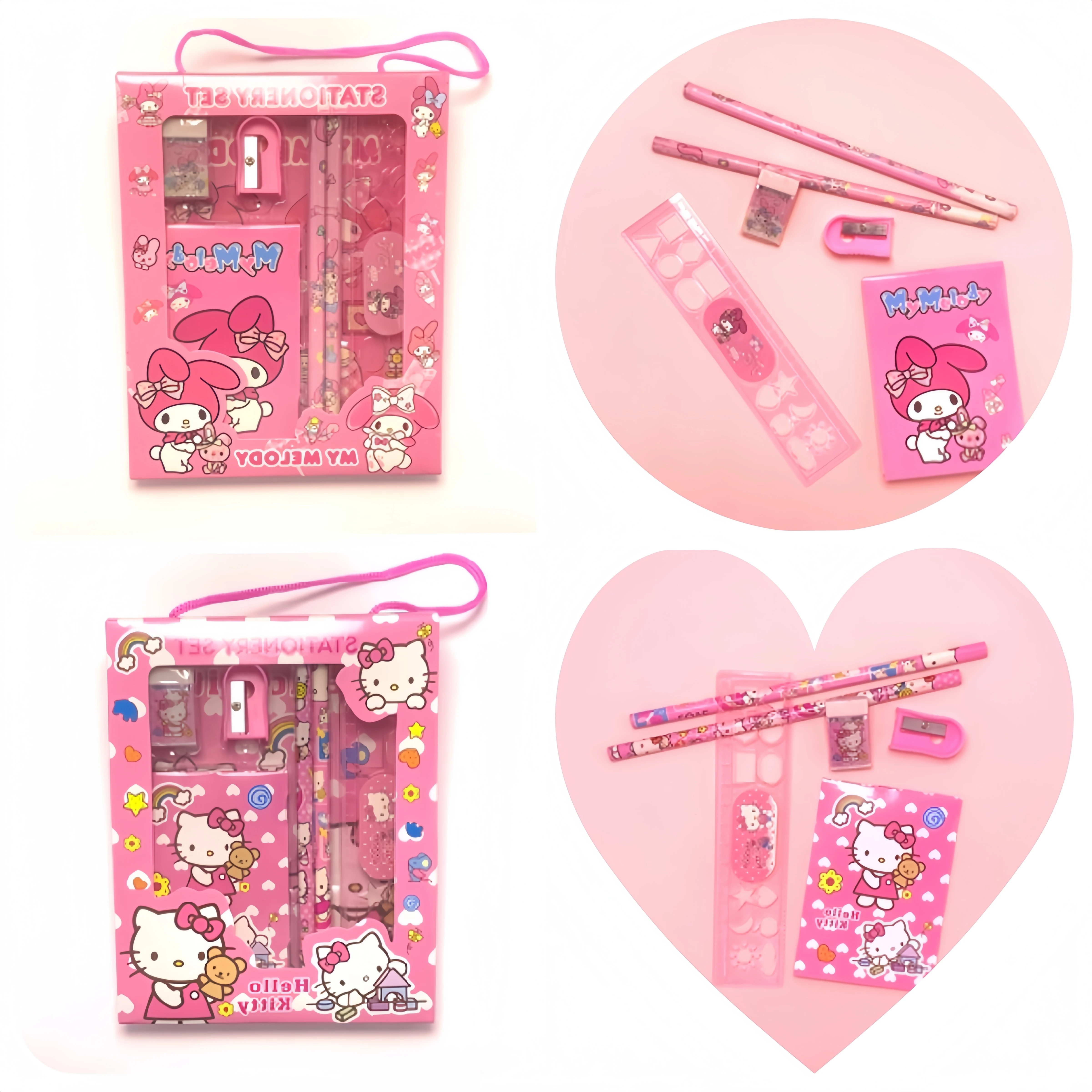 

Новый подарочный набор канцелярских принадлежностей Sanrio Hello Kitty My Melody Kuromi Cinnamoroll, подарок к началу учебного года, подарочный набор канцелярских принадлежностей, рождественский подарок