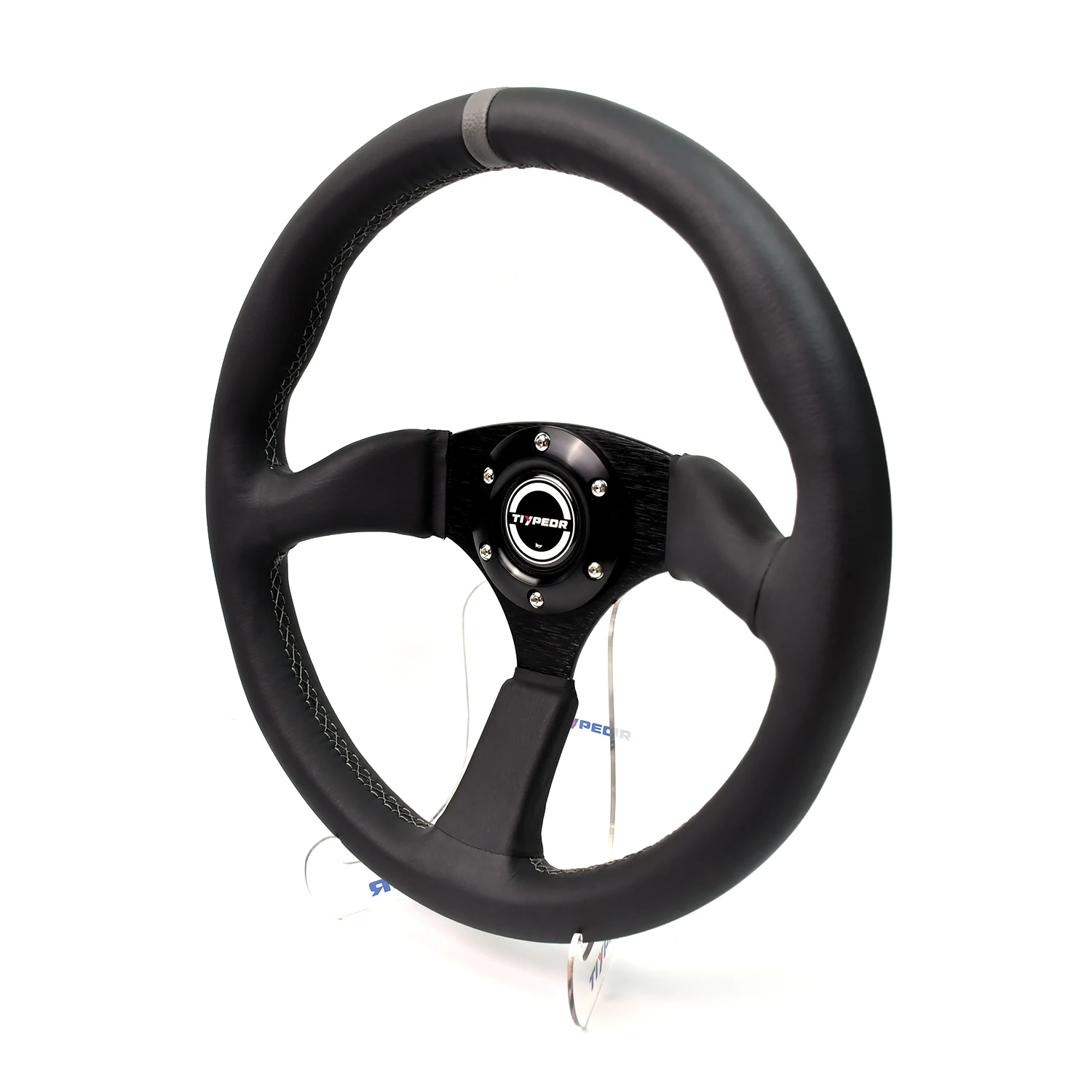 Universal 14inches 350mm Car Sport Real Leather Steering Wheel for Rally Racing Sports 3