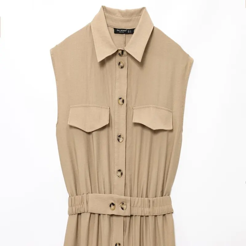 Summer 2025 Women's Svel Design Sensation Matching Waist Belt One-Piece Long Pants Versatile All-Match Faionable Jump...
