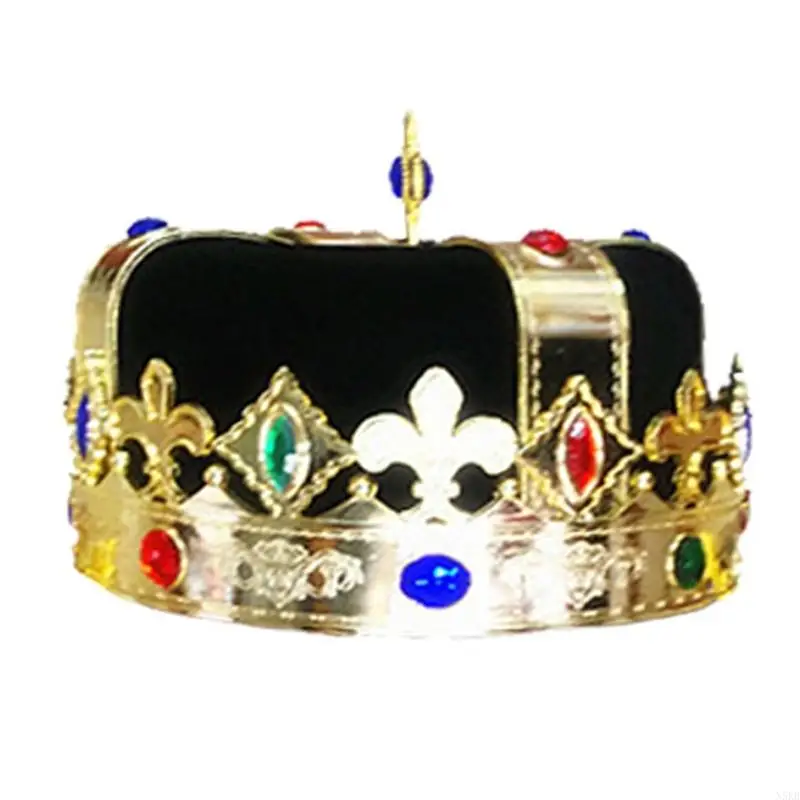 N5KB King Crowns Kid Birthday Party Hat for Halloween, Christmas Costume King Crowns Tiaras Headband