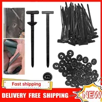 20-100PCS Nylon Universal Cable Tie Buckle Car Fastener Clips Kit Pin Retainer Trim Bumper Rivet Door Trim Panel Clips Repair