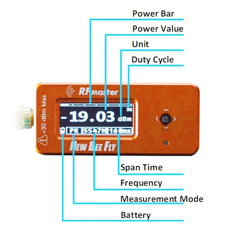 Newbeefly Rf Master Multi-Função Conjunto Atenuador de Testador de Frequência Usb C Carregamento Peças do Transmissor de Vídeo B