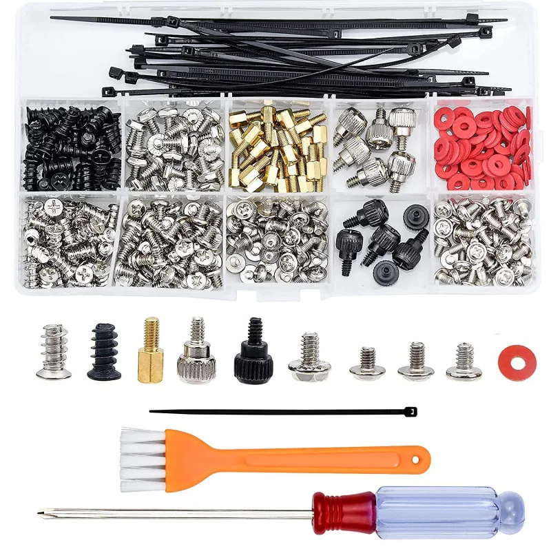 228-360Pcs Computer Case Screw Set Boxed PC Build Hardware Accessories For Desktop Repair/Assembly
