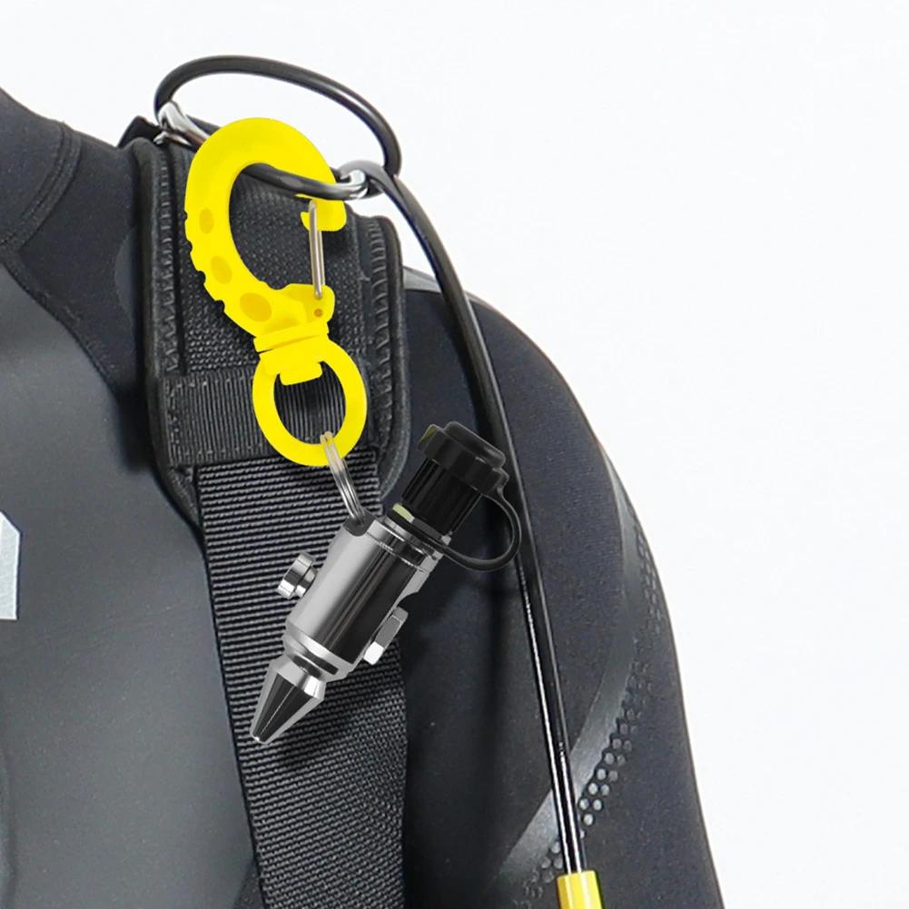 Scuba Diving Air Nozzle Copper for BCD Inflator Hose Dust Blowing Cleaning Nozzle with Hook 8mm Interface for Diving Equipment