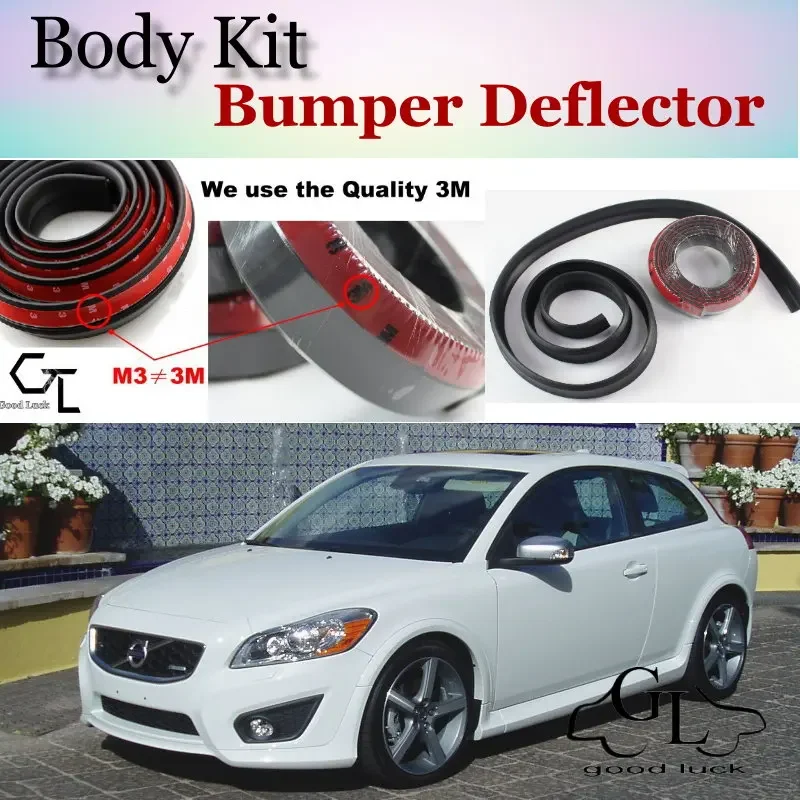 Bumper Lip Deflector Lips For Volvo C30 Front Spoiler Skirt For TopGear Friends to Car View Tuning / Body Kit / Strip