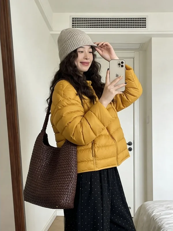 

Ретро-американское хлопковое пальто в рубчик для женщин: новая весенняя модель свободного кроя, стройнящая, теплая, для повседневной носки