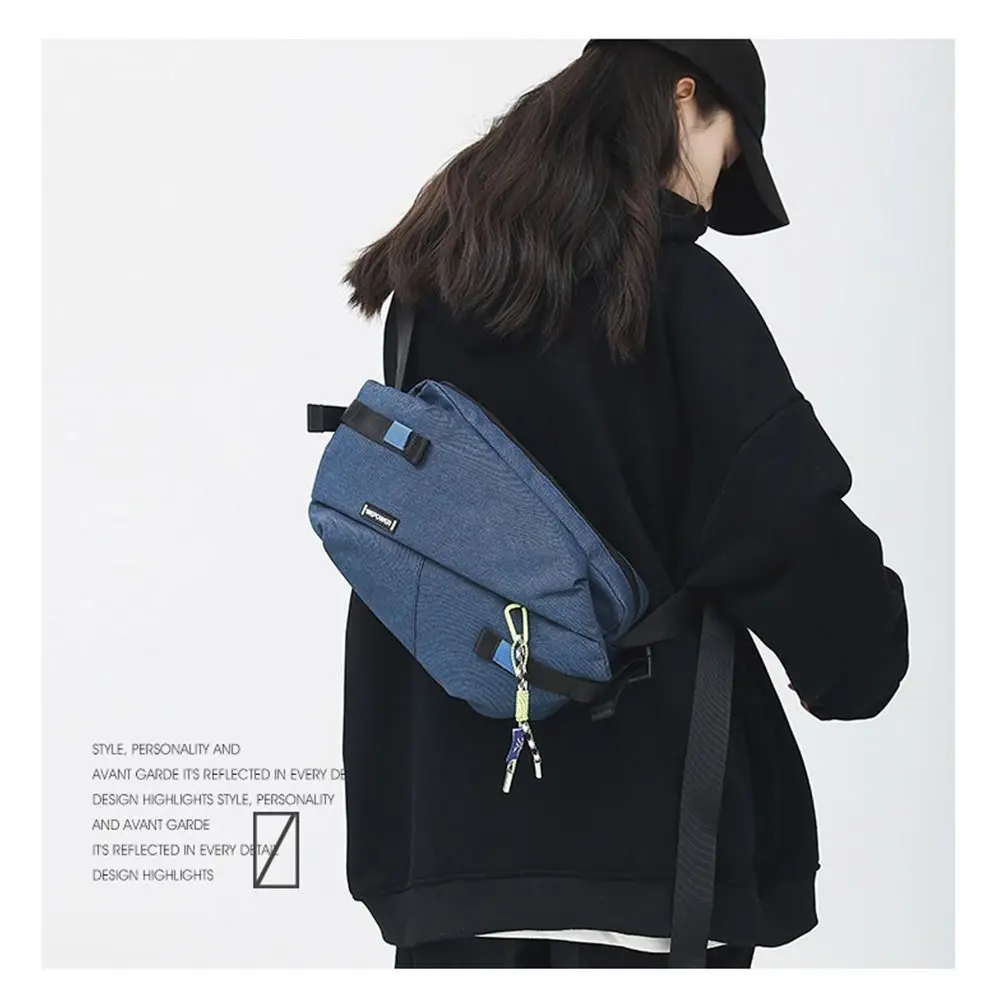 Retro Single Shoulder Waist Bag Personalized Large Capacity Crossbody Bag Nylon Handbag Men's