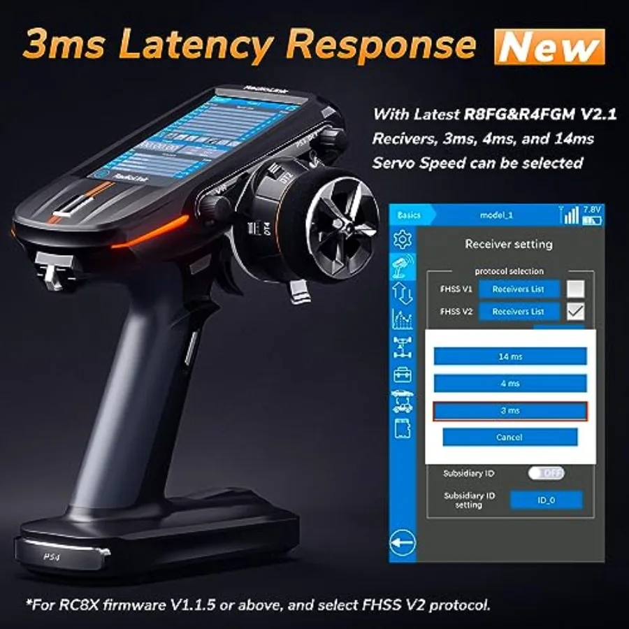 RC crawler drifting cars and boats: metal steering wheel, black, 600m long range with 200 model memory