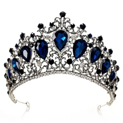 Graceful Big Crystal Tiaras for Brides Princess Diadem Party Prom Wedding Crown Hair Jewelry Bridal Head Accessories