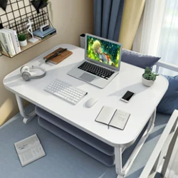 Bureau de lit pliable pour ordinateur portable, petite Table, bureau d'ordinateur, chambre à coucher, siège pour étudiant, dortoir, chaise de jeu, étude, 2022