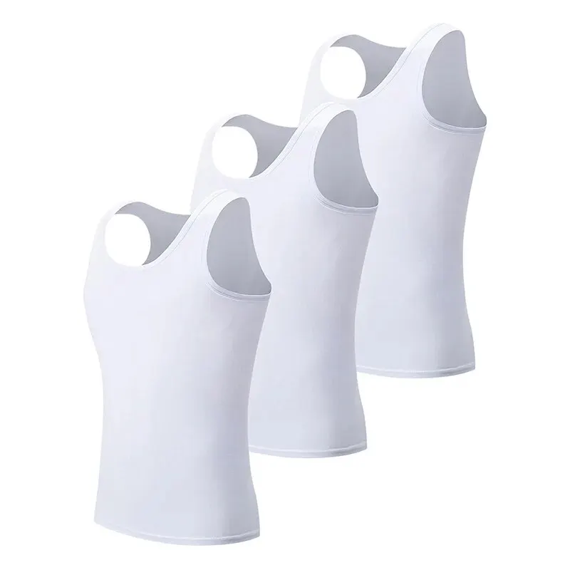 3pcs Men Casual Sleeveless T-shirt Cotton MEN'S Sports Fitness Vest European Edition