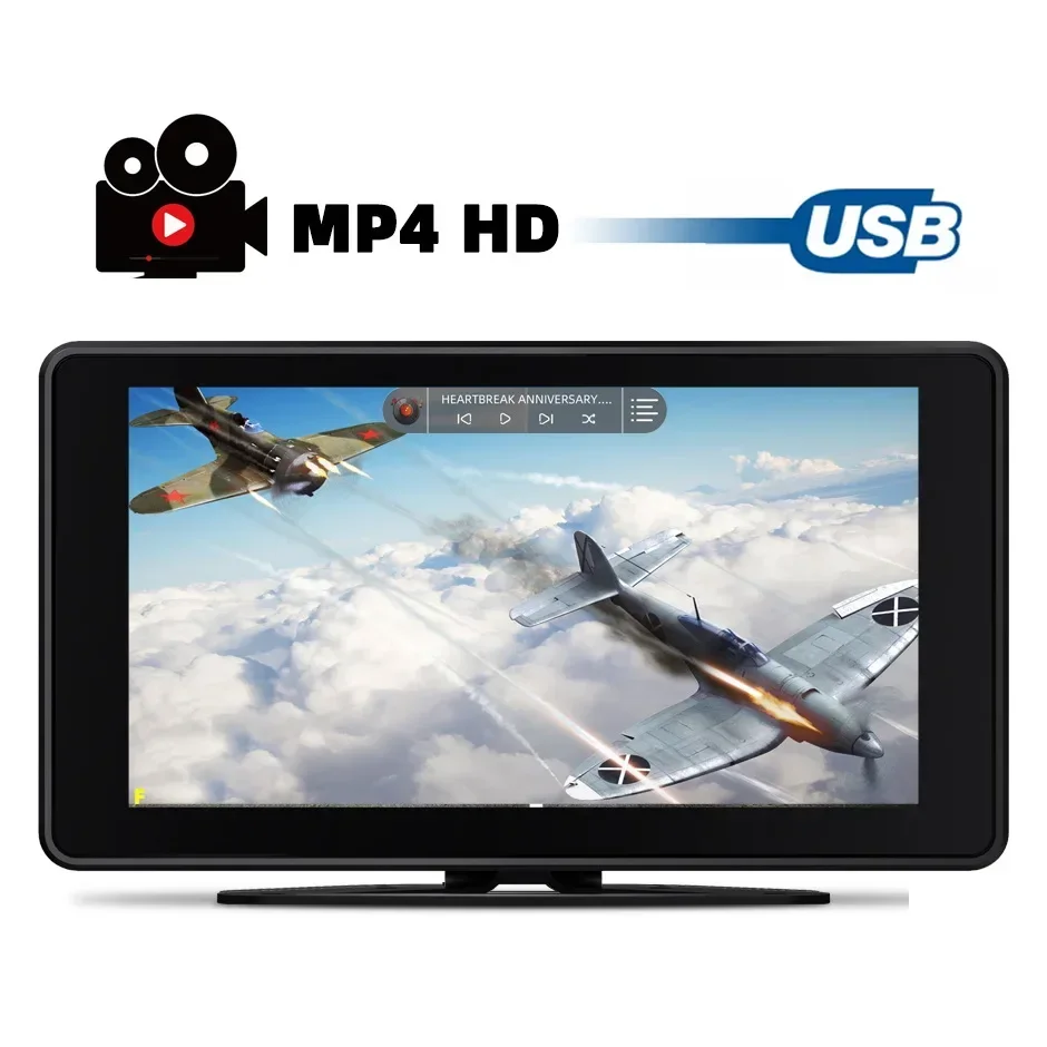 7 Inch 2 CH Blind Spot BSD Alarm Truck Bus RV Onboard DVR Video Recorder Monitor with AHD1080P Parking Backup Rear Cameras