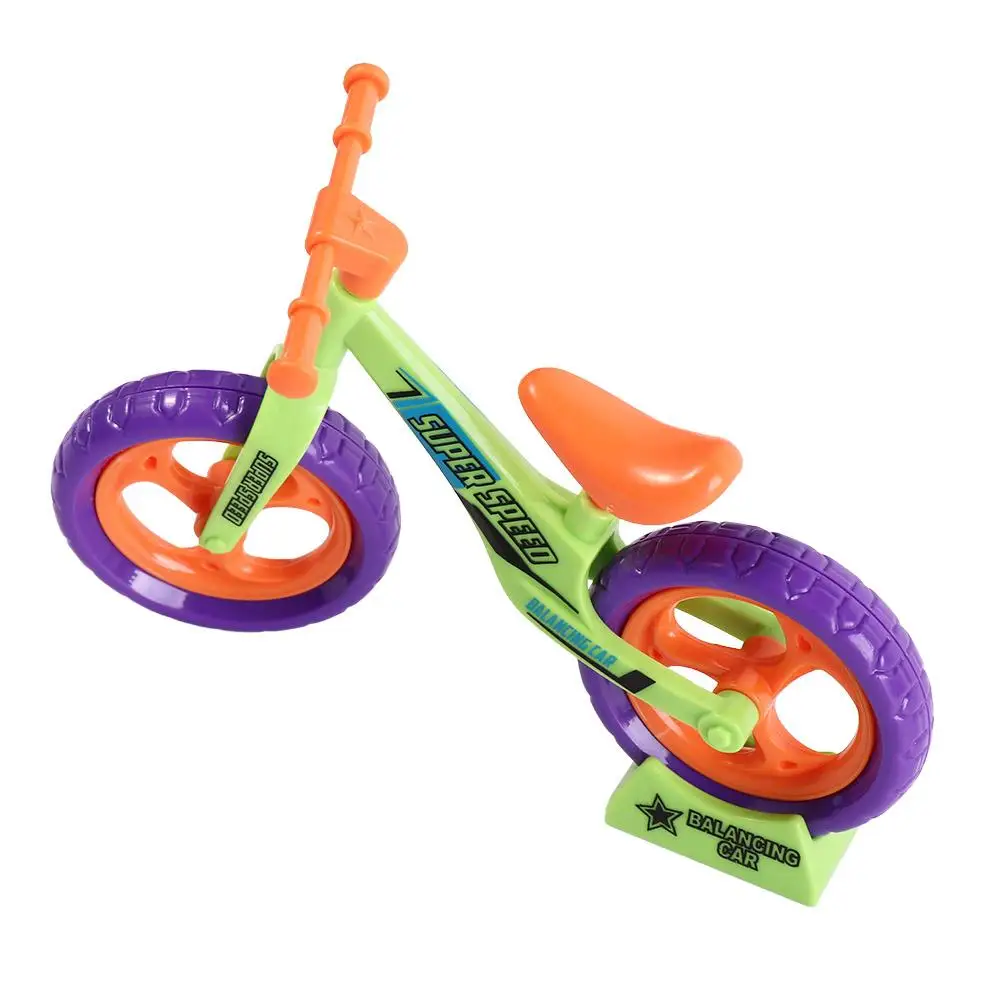 Plástico ensamblado equilibrio coche adornos juguete equilibrio coche rábano bicicleta rábano Mini bicicleta juguete profesional Mini