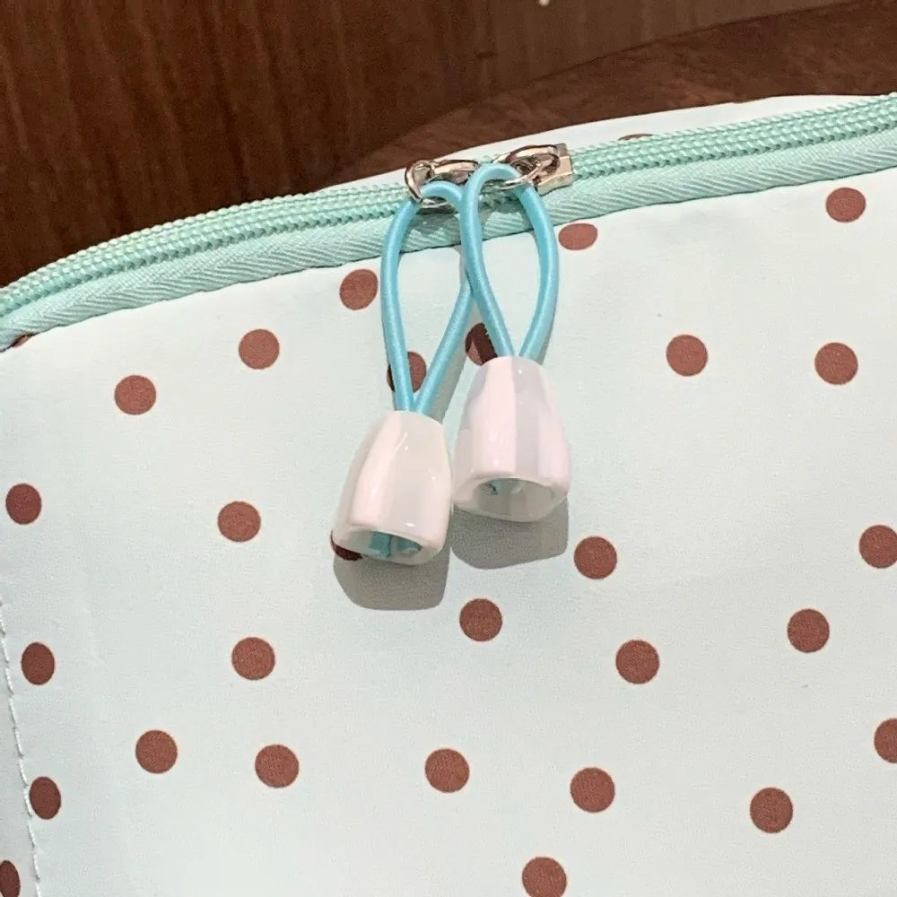 Portable Polka Dot Makeup Bag Large Capacity Embroidery Bow Cosmetic Bag Storage Pouch Polka Dot Toilet Bag Women Outings