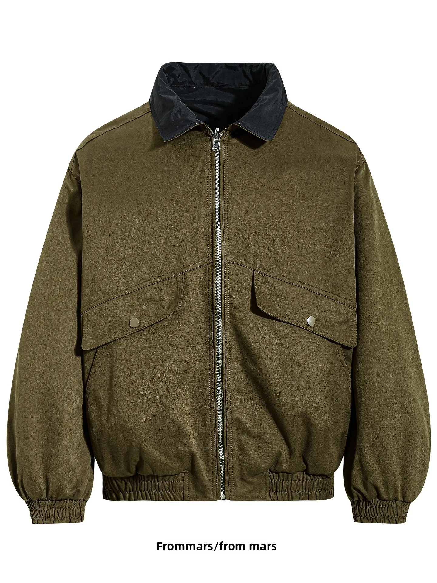 

Повседневная двусторонняя куртка свободного кроя с воротником-стойкой из полиэстера для молодежи, осень-зима