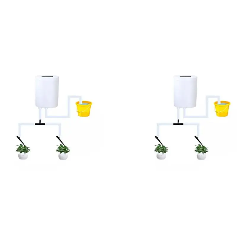 ABCA-2X 2 Head Pump Timer System Outdoor Automatic Watering Pump Controller Flowers Plants Sprinkler Drip Irrigation Device