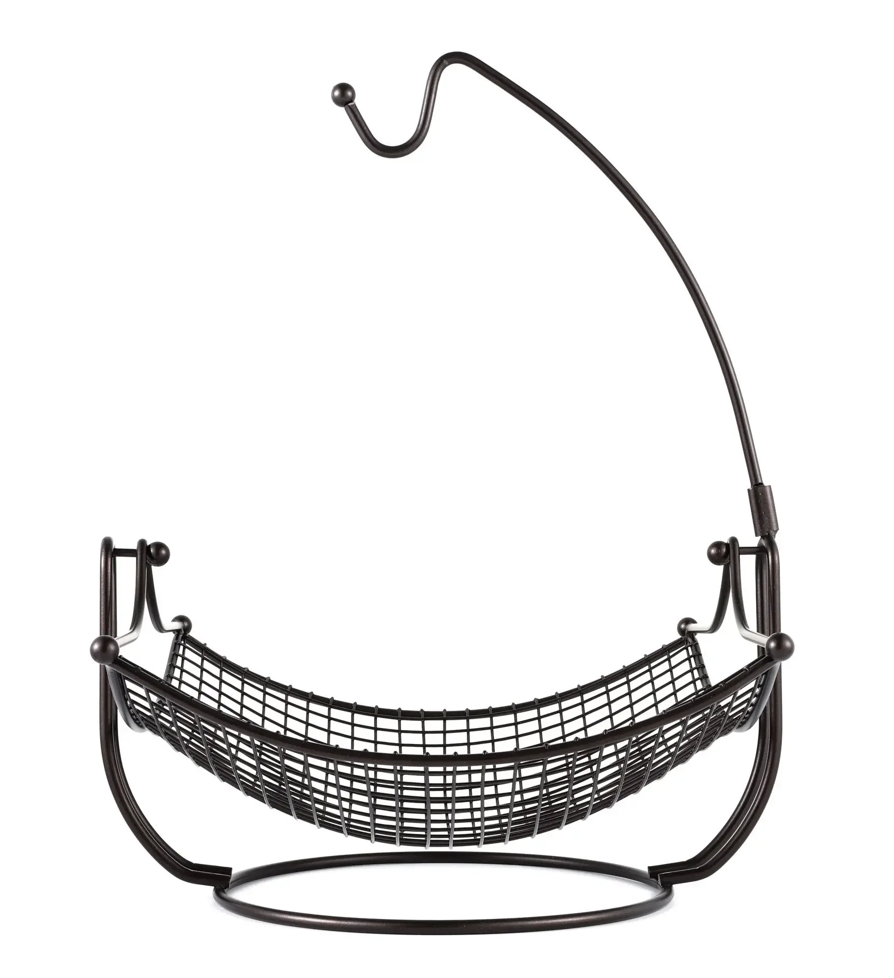 Kitchen Creative Iron Wire Fruit Storage and Disassembly Banana Fruit Basket Iron Mesh Banana Hanger Cross border Wholesa