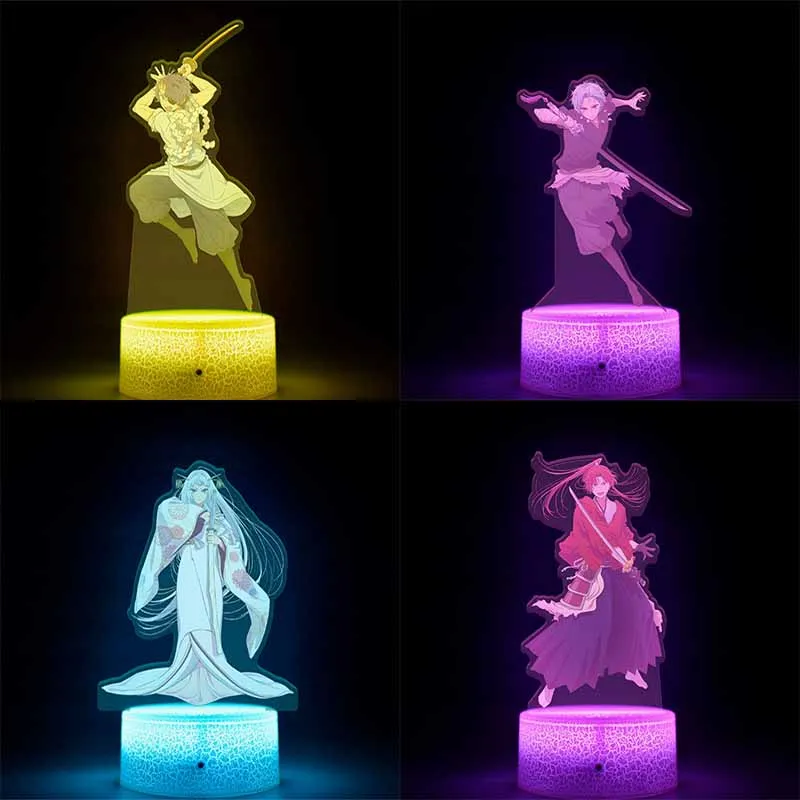 

Stage Play Series Night Acrylic Lamp Anime Merchandise for Aque Emecho Decoration Monochrome 7 Color Bedroom Atmosphere