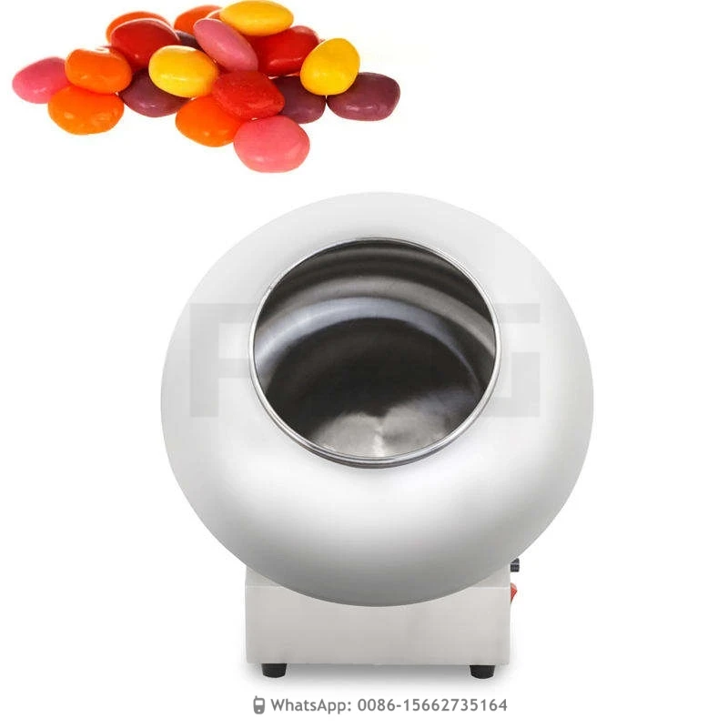 Table Top Polishing Pharmaceutical Tablet Sugar Peanut Roasted Nuts Chocolate Candy Sugar Coating Machine