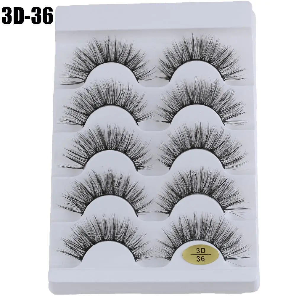 Woman's Fashion Wispy Flared Multi-styles Fluffy Multilayers  3D Faux Mink Hair Criss-cross Eye Lash Extension False Eyelashes