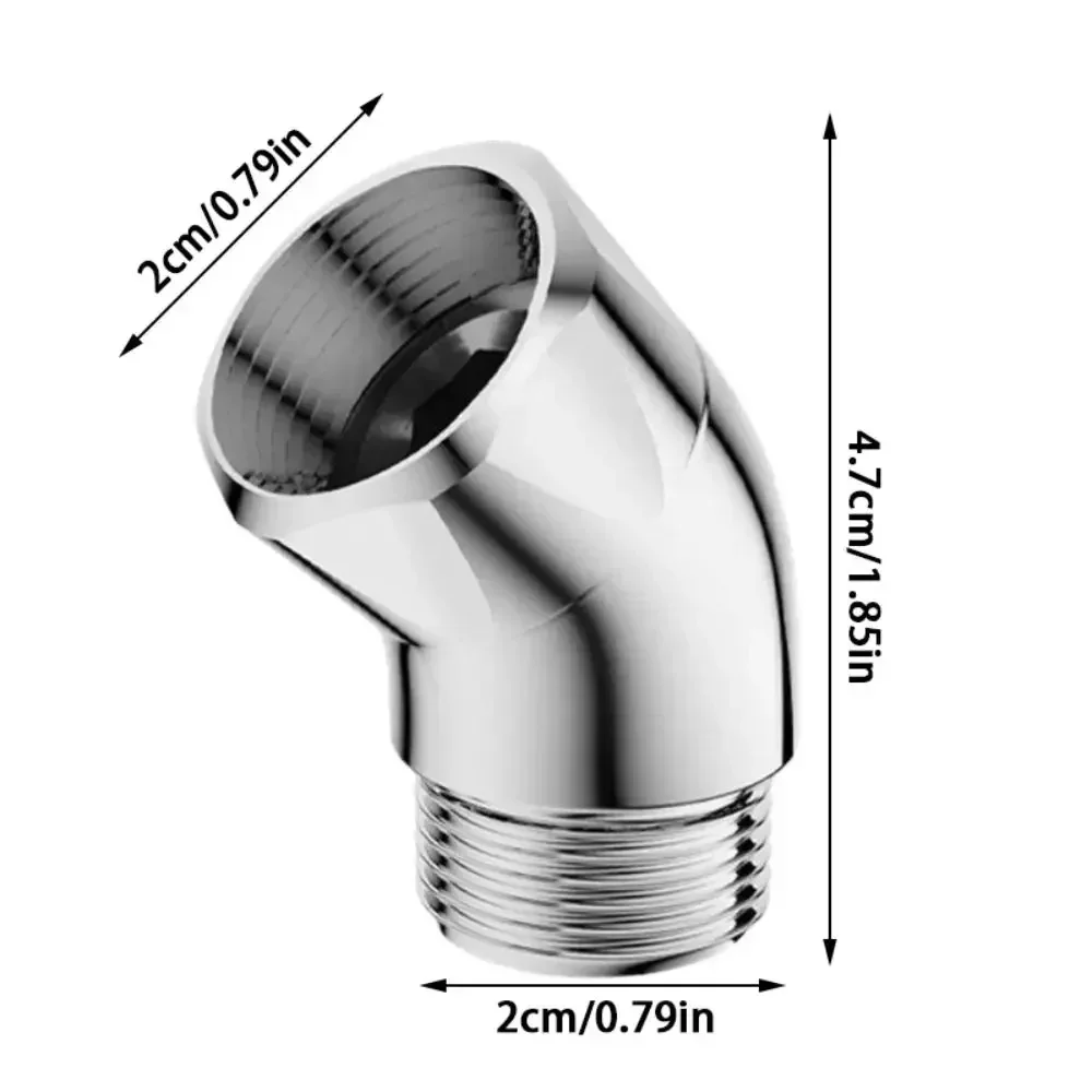 135 Degree 1/2-inch Elbow Showerhead Angle Adjuster Shower Angle Controller Shower Elbow Adapter Shower Arm Extension Connector