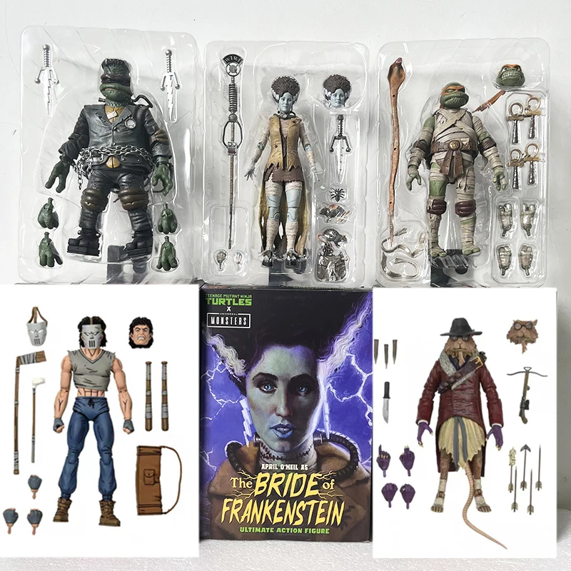 الأصلي NECA المنشقة كما فان Helsing الشكل ليوناردو Hunchback Ooze التقطيع السلاحف أبريل أونيل كيسي جونز ألعاب شخصيات الحركة #1