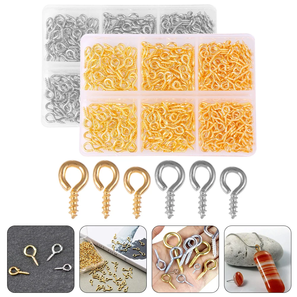 

2 Boxes Iron Screw-In Diy Pendant Making Accessories Handcraft Spike Jewelry Diy Eyelet Screws For Crafts Metal Self