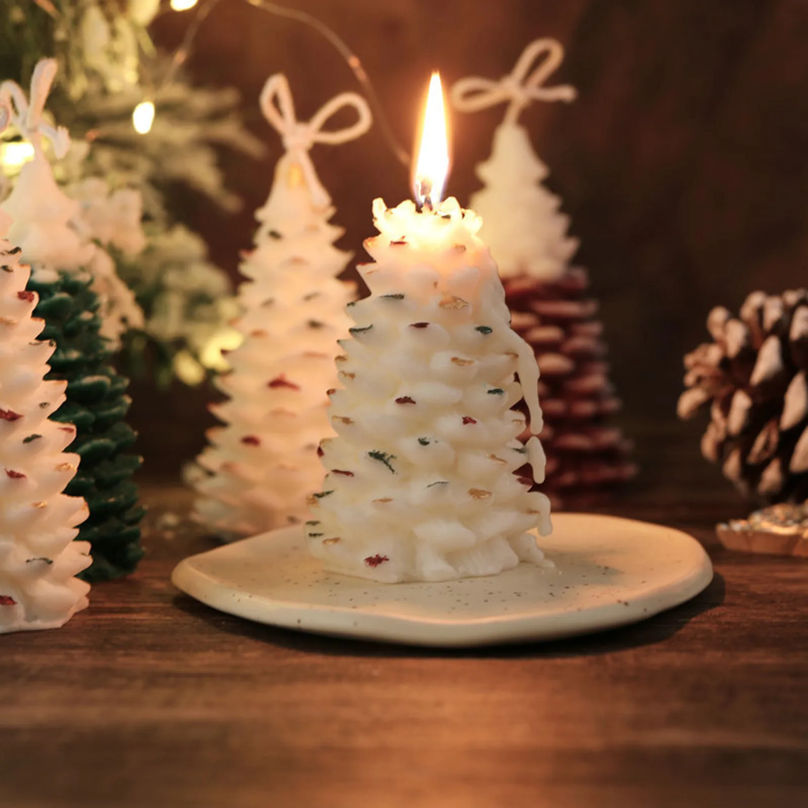 Christmas Soy Wax Aromatherapy Candle Diy Hand Gift Christmas Gift Holiday Atmosphere Shooting Props Christmas Decorations 2024