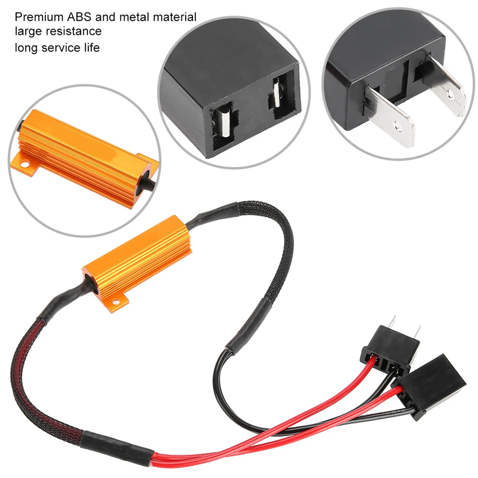 Car Load Resistor Car LED Decoders for H7 Headlight Anti Hyper Flash No Error Load Resistor Wiring Load Resistor Decoder
