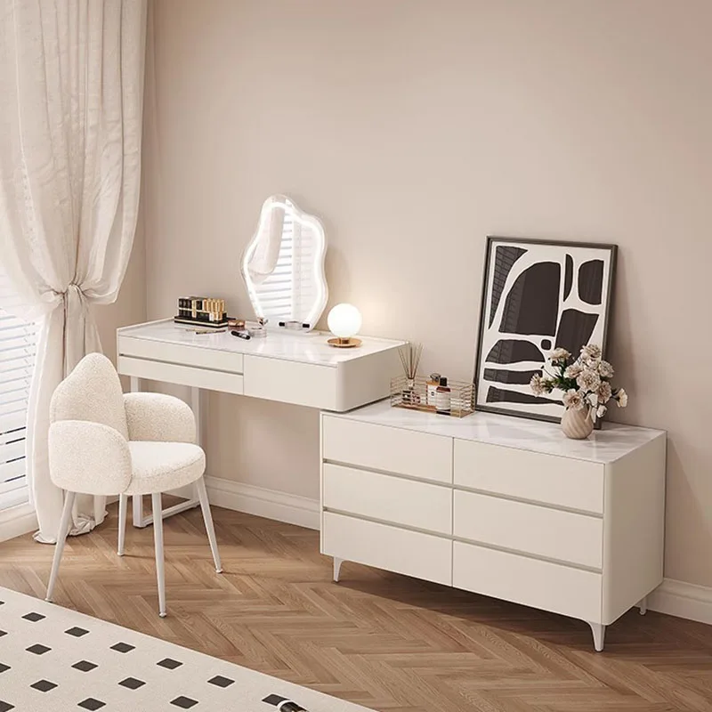 

Natural Wood Nordic Dressing Table Design Small Affordable Luxury Chair Dressing Table Storage Makeup Tocador Home Furniture