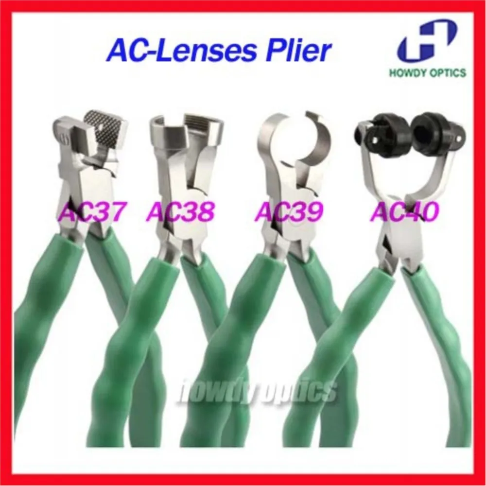 Quality Glasses AC Lenses Plier Anti Slip Rubber Handle Eyeglass Plier AC37 AC38 AC39 AC40