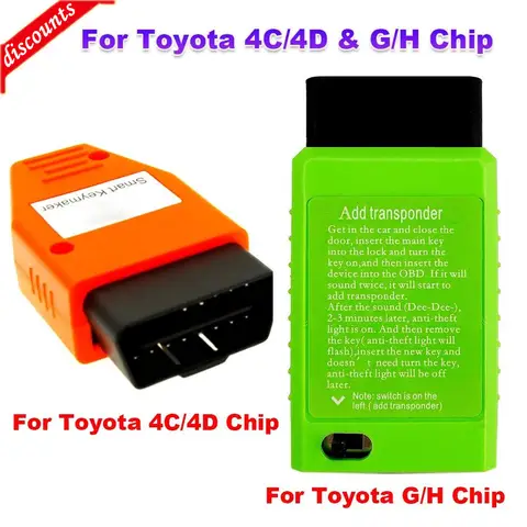 2026 ForToyota OBD Remote Key Programming Tool, Smart Key Device Programmer, 4C/4D Chip And G/H Chip
