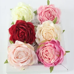 Flone Artificial Flowers Head, Retro Rose Heads, Silk Roses, Fake Flower, Party Decoration, High Quality
