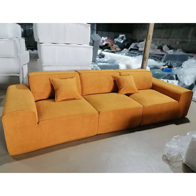 High Density Foam Roll Up Compression Sofa 2 Seat Boneless Couch Suitable For Living Room