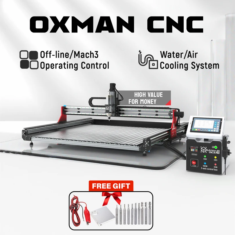 

BulkMan3D OXMAN CNC Engraver Full Kit Ball Screw OX MAN CNC Router Machine with DDCS/UC300 2.2KW Water/Air Spindle 1500x1500mm