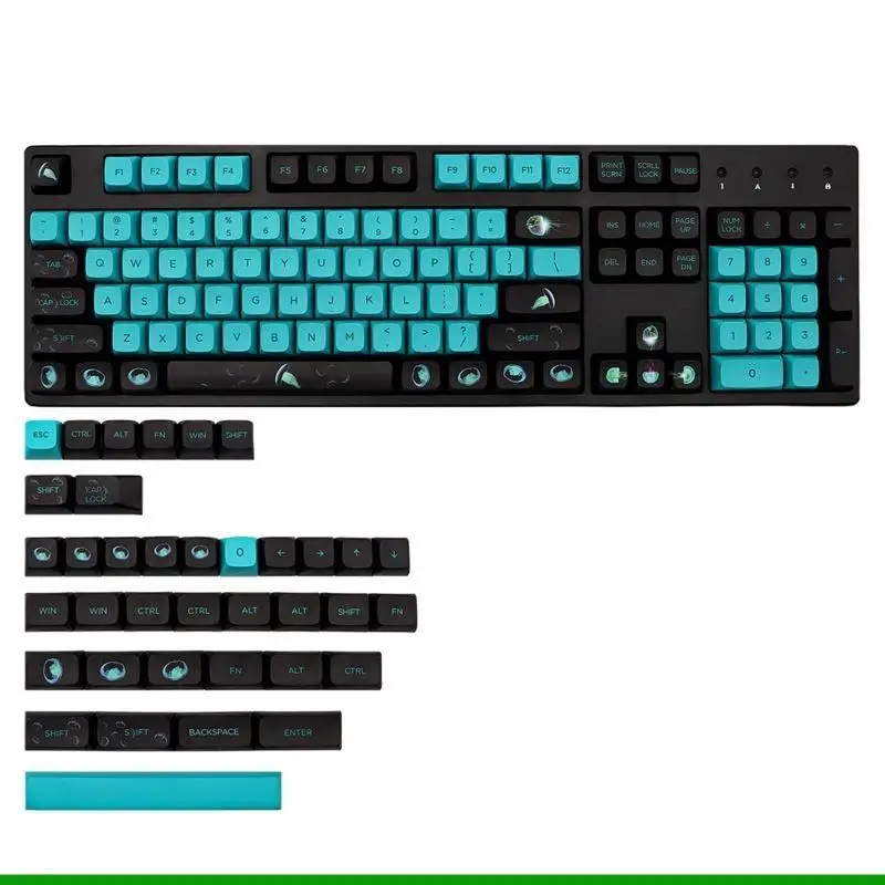 

U55C 141 клавиши Jelly Fish Keycaps PBT XDA Keycap для GK61/68/75/84/980/104 Механический