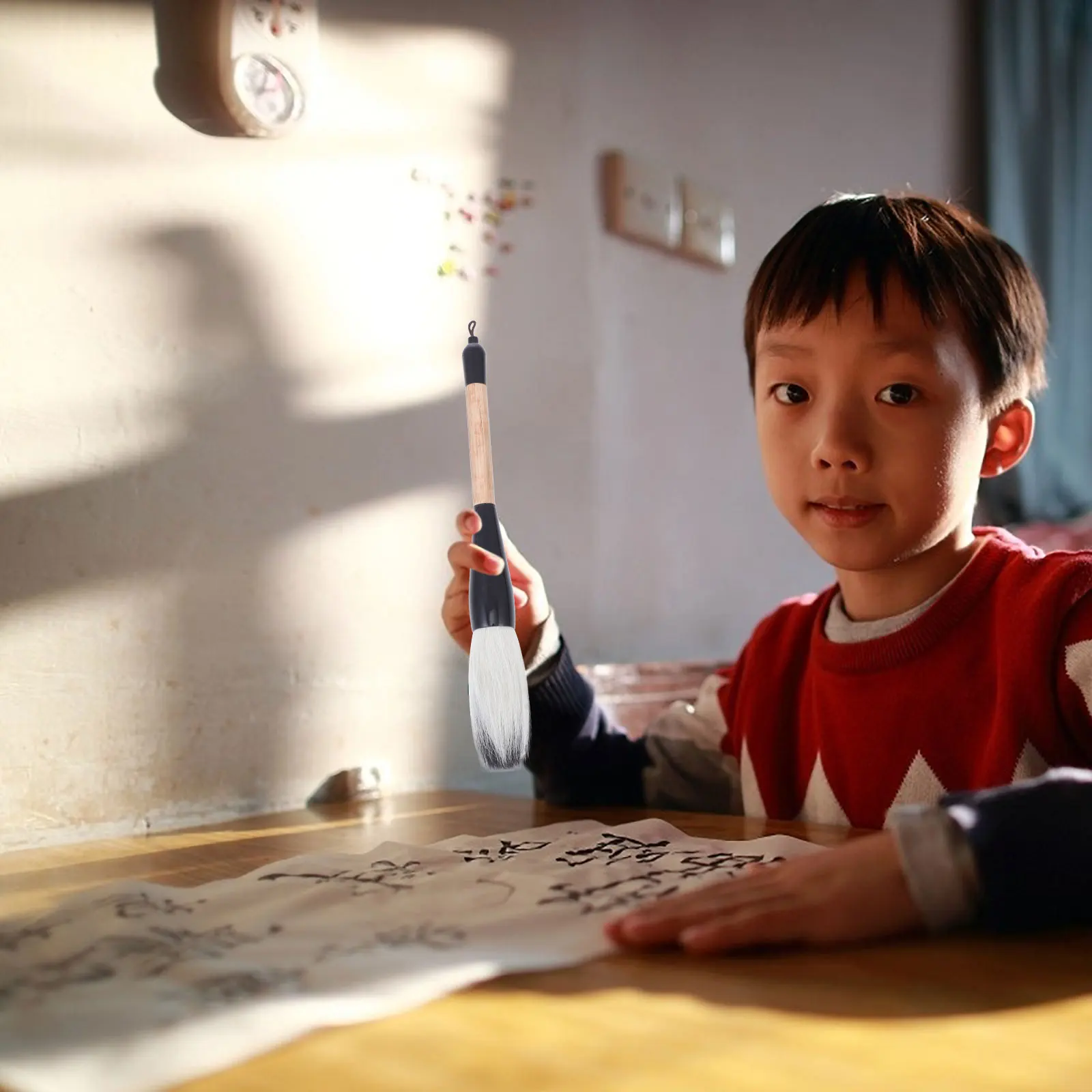 

1pc Chinese Calligraphy Pen Smooth Writing Brush For Beginners Students Artists Portable Ink Absorption Traditional Painting