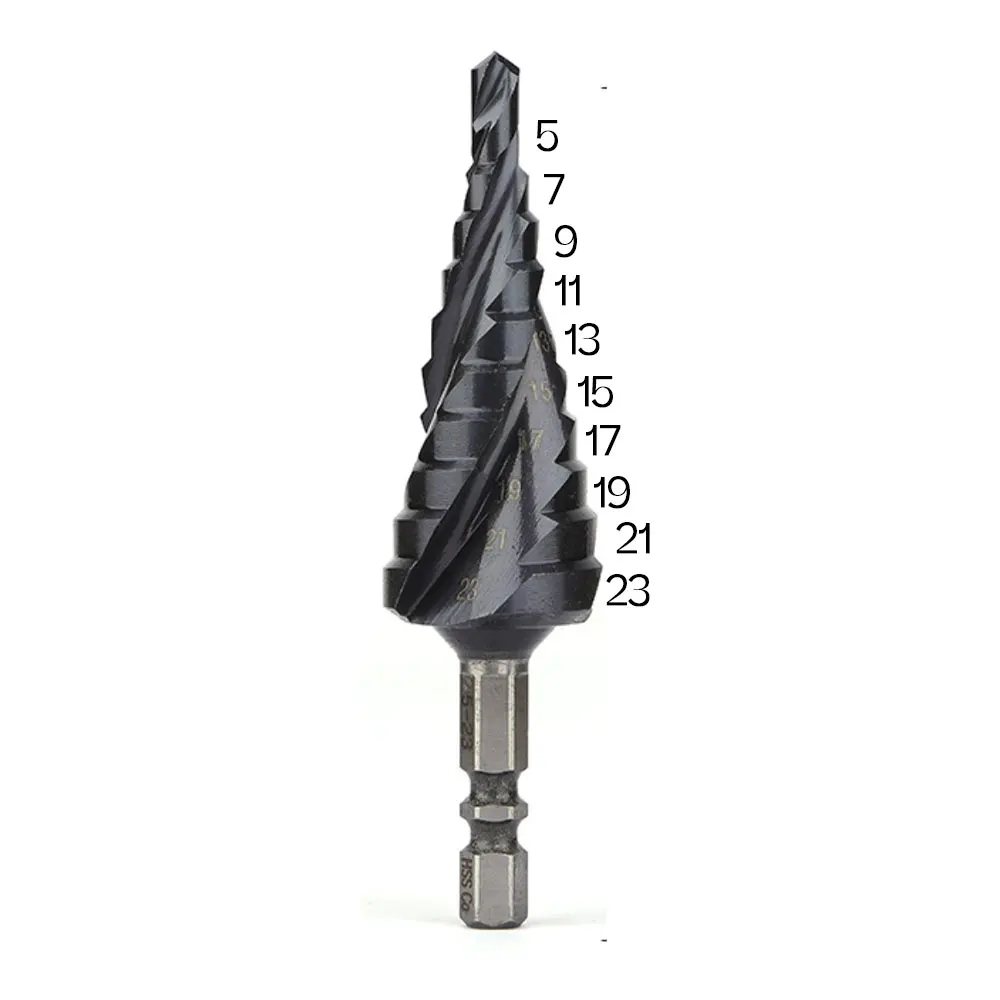 Binoax M35 TiAlN-beschichteter Stufenbohrer für Holzbearbeitungsbohrer aus Edelstahl und Hartmetall HSS-Co mit 3 Schneiden