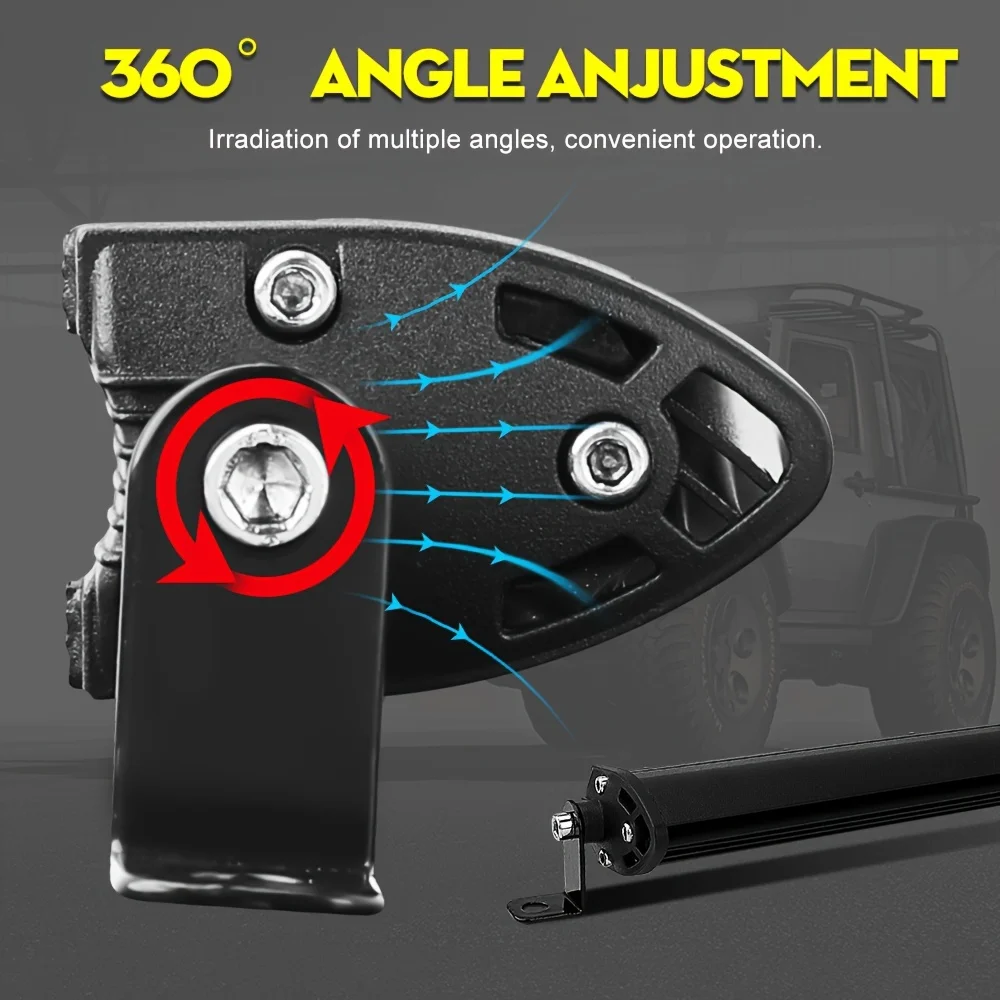 2PCS 20-Inch LED Off-Road Light Bars, lightweight Slim Work Lights, Suitable for Off-Road, Trucks, SUVs, ATVs, UTVs, Tractors, and Boats; Two-Piece Set Comes with Mounting Screws view 6