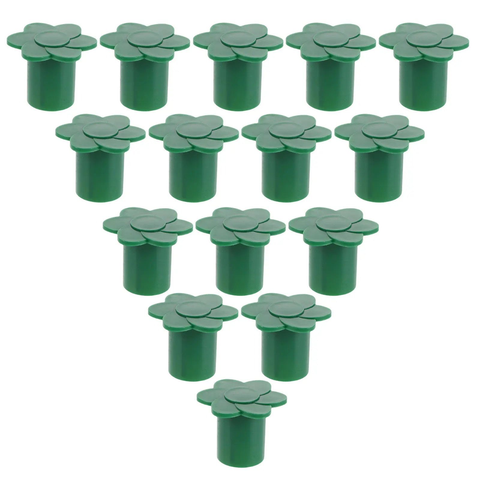 12Pcs Bamboo Stick Protective Caps Plastic Cane Topper Covers for Garden Fence Plant Support Rods Landscaping Pathway Markers