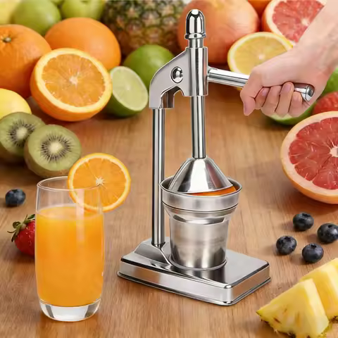 Stainless Steel Manual Juicer for Orange Lemon Hand Press Fruit Juice Extractor Easy To Clean Manual Juicers Kitchen Gadget