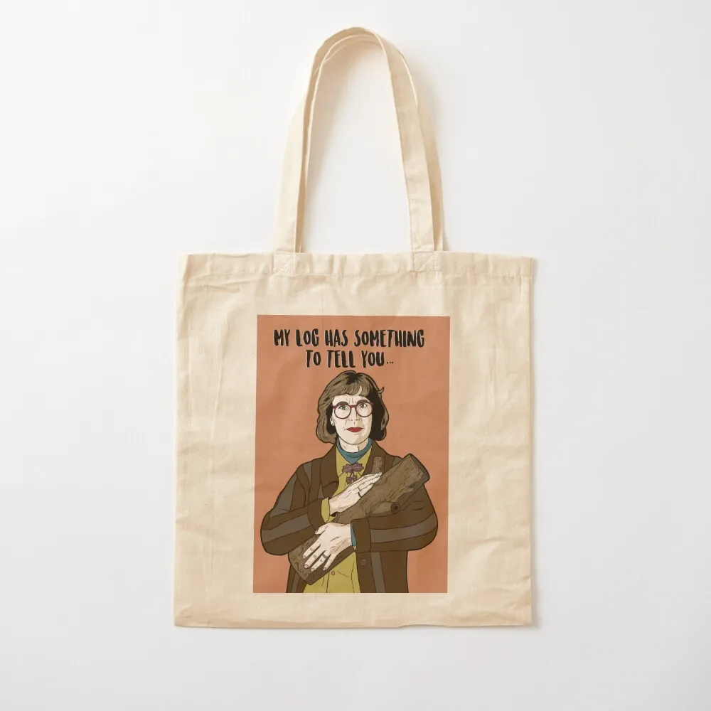 My Log Has Something To Tell You... - The Log Lady - Twin Peaks Tote Bag foldable reusable bag Shopper