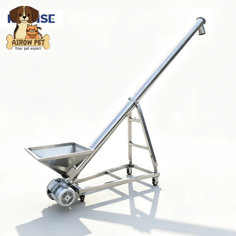 AIROW Screw Feeder Conveyor for Automatic Powder Feeding to Mixers Pellet Machines and Storage Hoppers