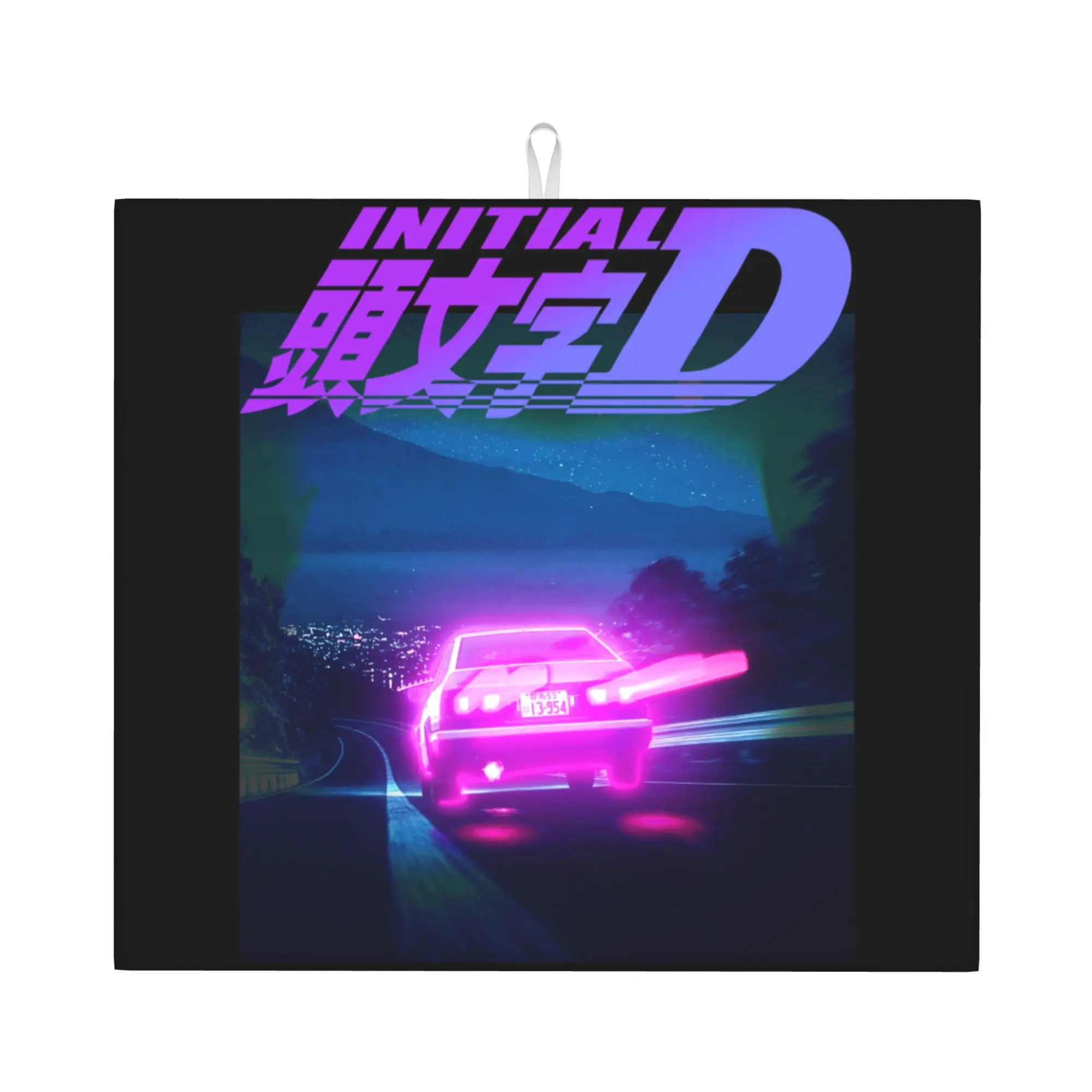 Drying Mat For Kitchen Initial D Mountain Drift Racing Water Absorbent Waterproof Reusable On Slip Kitchen Counter Protector Mat