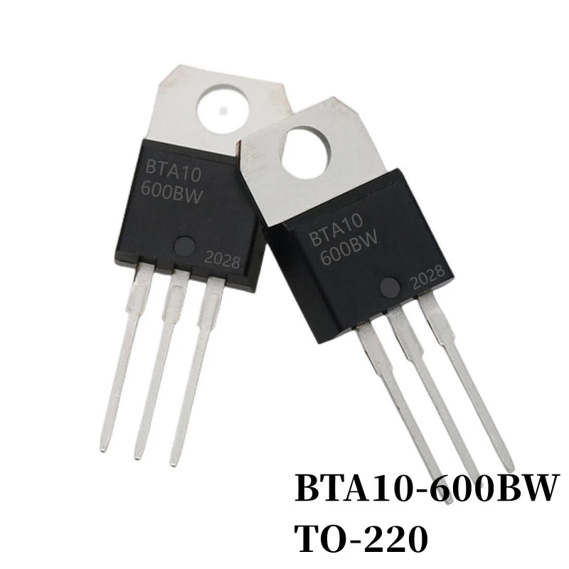 10~500Pcs BTA10-600B BTA10-600BW BTA10-600C BTA10-600CW BTA10-600SW BTA10-600TW Thyristor TO-220 10A/600V DIP Triac Large Chip