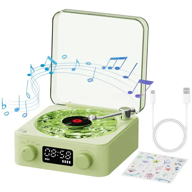 Multi-Function Retro Record Player Turn Tables Styled Natural Sleep Aid Sound BluetoothStereo The Waves Vinyl Player