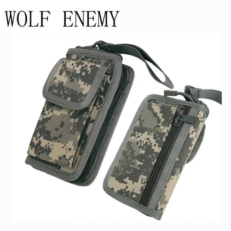 New Arrival Stylish Men\'s Nylon Hunting Tactical Wallet Zipper 5 Colors  Green ACU TAN Black Camo Purse Boys Wallet