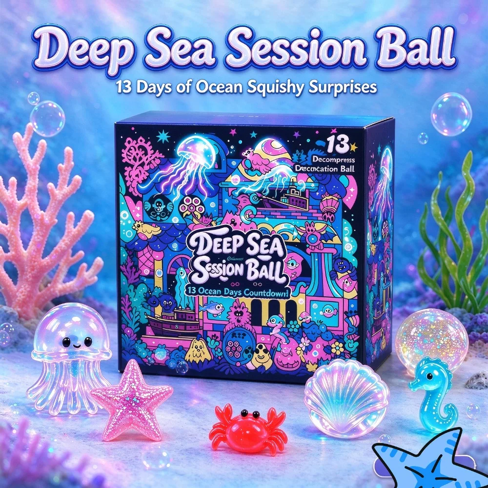 NeeDoh 2026 Deep Sea Stress Ball Advent Calendars 24 Days Christmas Tree Decoration Xmas Box for Adults Collectible
