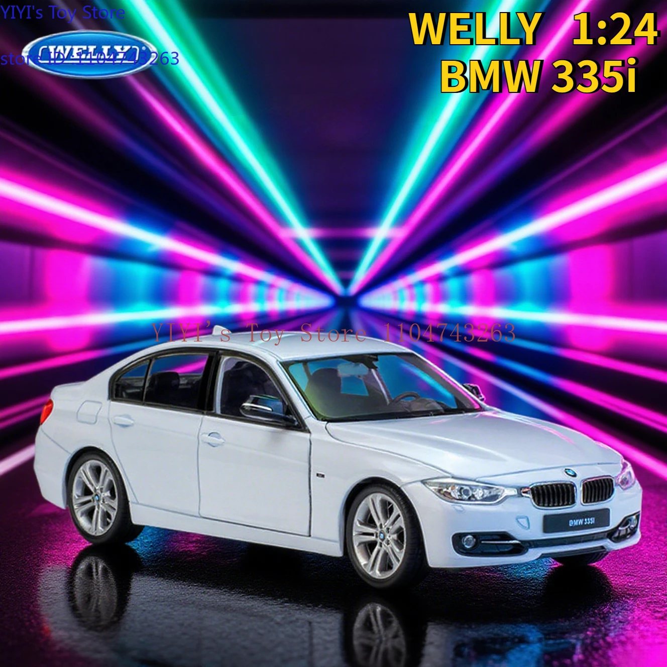 

Welly 1:24 BMW 335i Series Simulation Alloy Car Model Collection Of Spare Parts H25L26